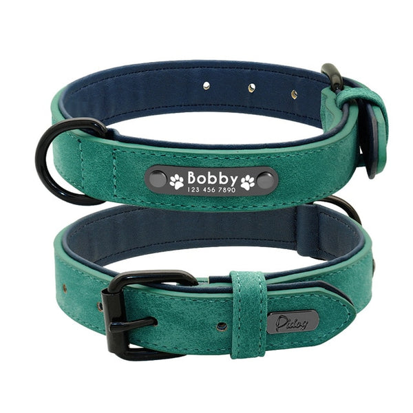 Lederen Halsband Leash Set Gepersonaliseerde Aangepaste Honden Halsbanden 2 Layer Lederen Hondenriem Voor Kleine Medium Grote Honden Pitbull
