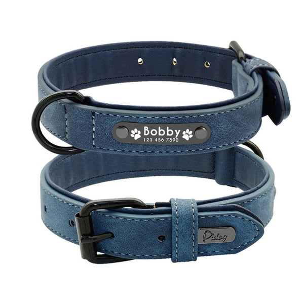 Lederen Halsband Leash Set Gepersonaliseerde Aangepaste Honden Halsbanden 2 Layer Lederen Hondenriem Voor Kleine Medium Grote Honden Pitbull
