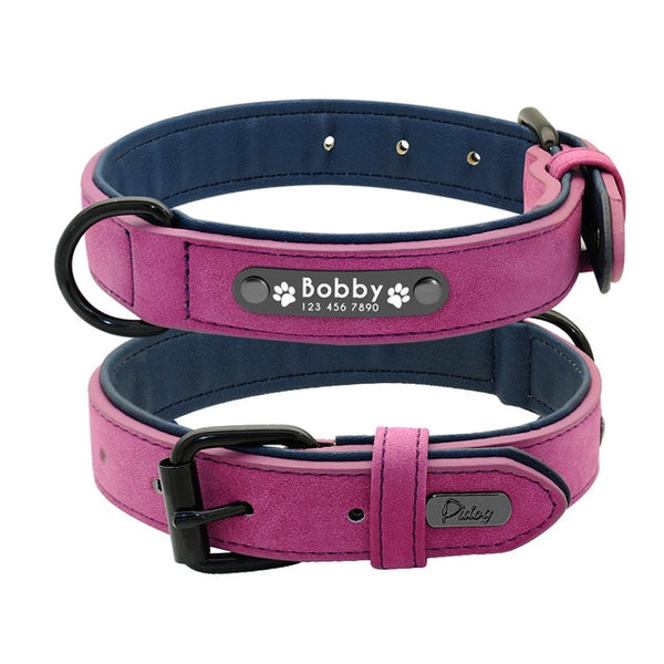 Lederen Halsband Leash Set Gepersonaliseerde Aangepaste Honden Halsbanden 2 Layer Lederen Hondenriem Voor Kleine Medium Grote Honden Pitbull