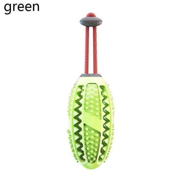 Dog Rubber Ball Interactive Food Dispenser Puppy Chew Toy Dog Toothbrush Pet Molar Bite-Resistant Clean Teeth Pet Doy Toys